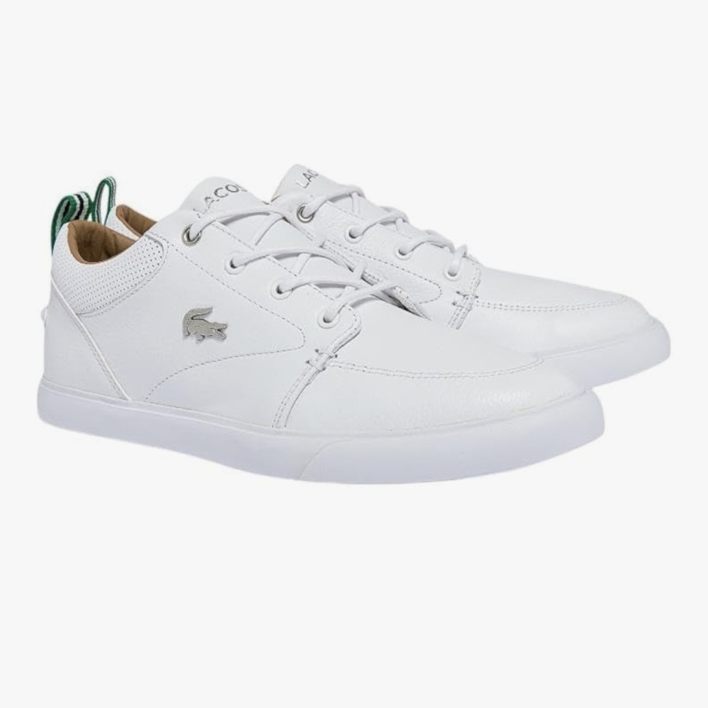 Lacoste Men's White Leather Sneakers